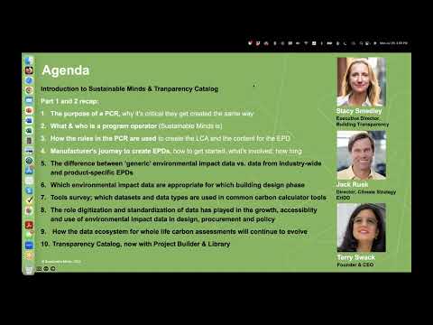 Video thumbnail for "Demystifying the PCR, LCA, EPD Creation Process: Standards, Tools and Trends | Part 3: Data & carbon"